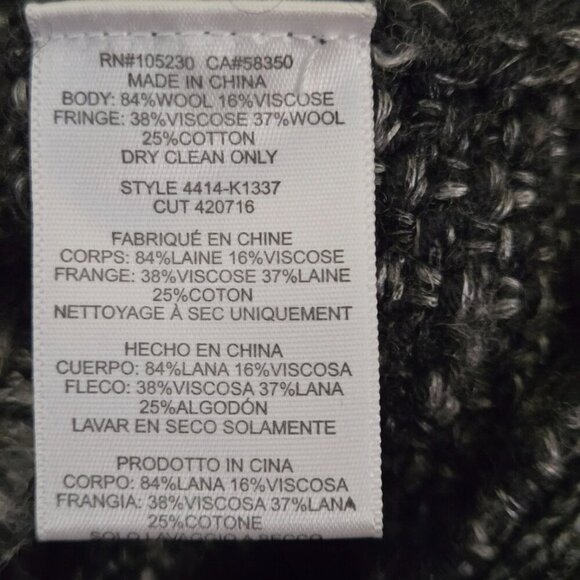 Joie Basketweave Porsha Jacket Ebony Shimmer Full Zip Wool Pockets Size XXS - Picture 6 of 6